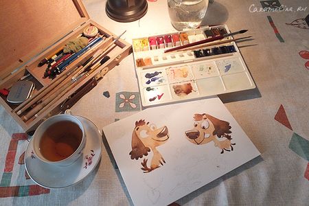 Акварельные собаки