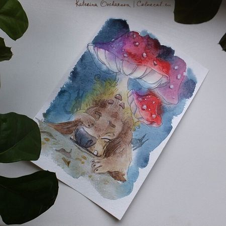 Январь - акварельное